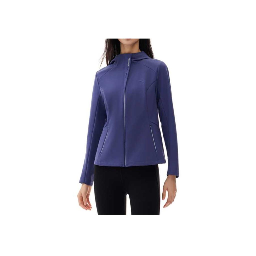 Anta Простая толстовка с капюшоном на молнии с длинным рукавом для тренировок женские куртки 162517701-2