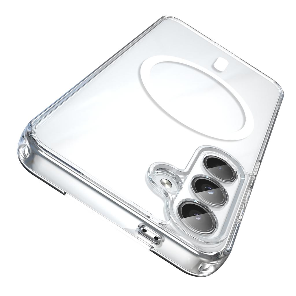 For Samsung Galaxy S25 FE Phone Case, Magnetic Shockproof Transparent Cover for Samsung Galaxy S25 FE