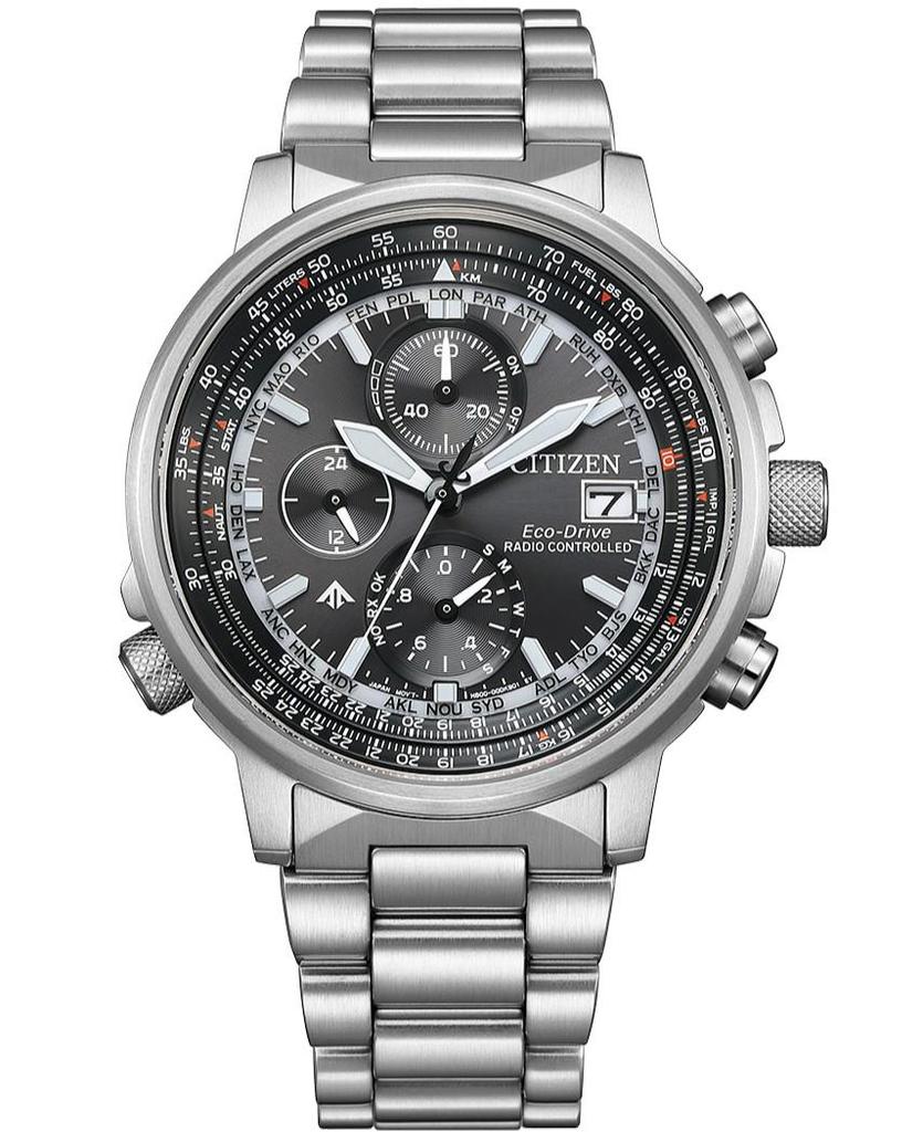 Citizen Мужские часы Promaster Sky Series с радиоконтролем, корпус из нержавеющей стали, AT8300-58E