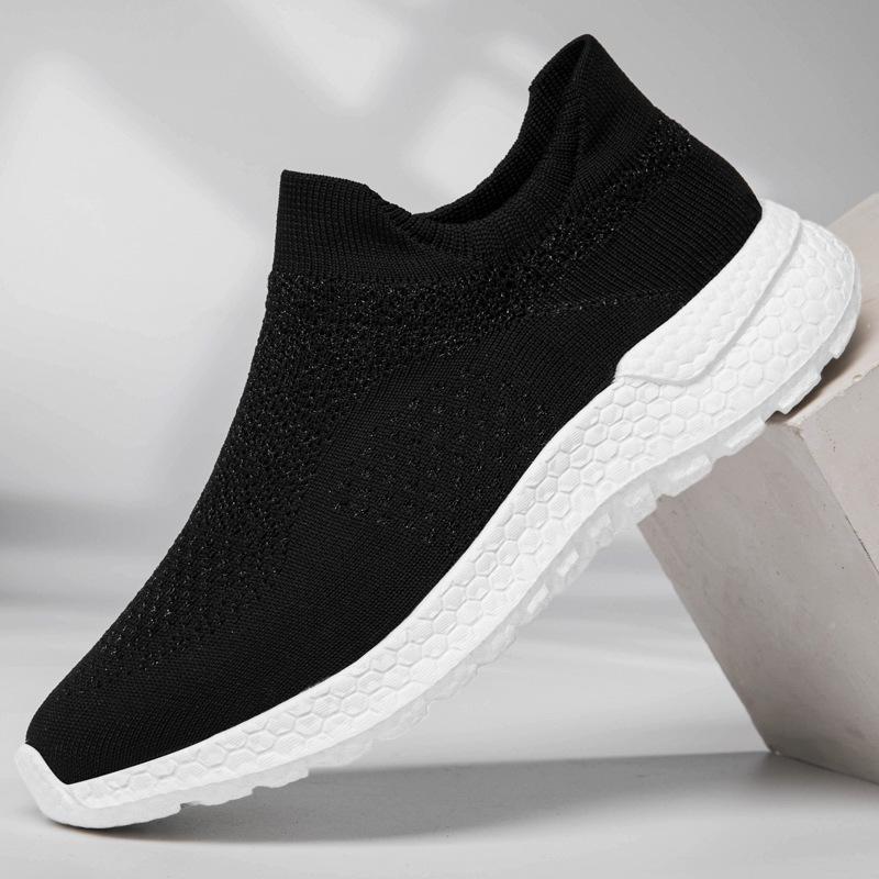 Иностранные торговые носки с плетеными мушками, пара летних сетчатых туфель, ленивые повседневные кроссовки для бега с одной педалью, модные туфли для папы