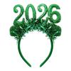 2026 Тканевый аксессуар для волос с тематическим дизайном Практичные повязки на голову Сверкающий цифровой дизайн Для мероприятия отсчета времени Семейных встреч