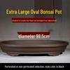 Extra Large Oval Absorbent Stone Bonsai Pot with Hole - Purple Clay Shallow Pot for Rockery Landscape or Old Stump