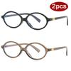 2Pcs Fashion Small Oval Clear Lens Glasses Frames Women Anti Blue Light Glasses Frame Computer Optical Lenses Eyeglasses