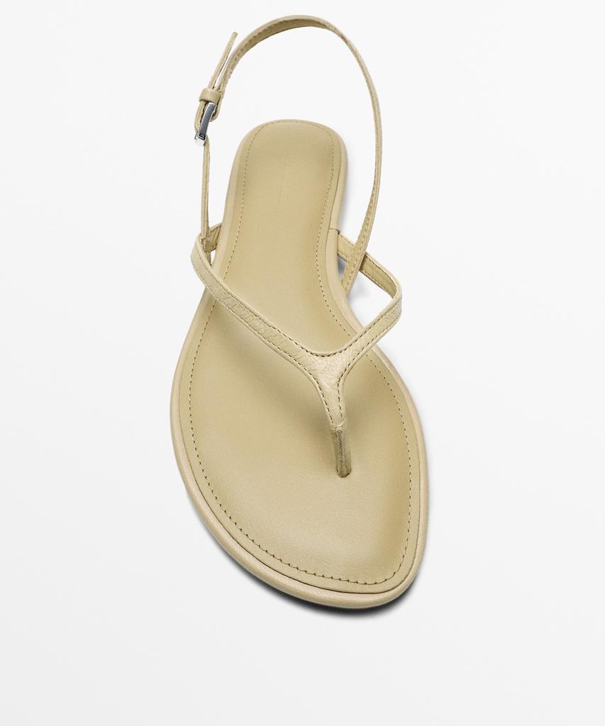 Кожаные сандалии на плоской подошве Massimo Dutti