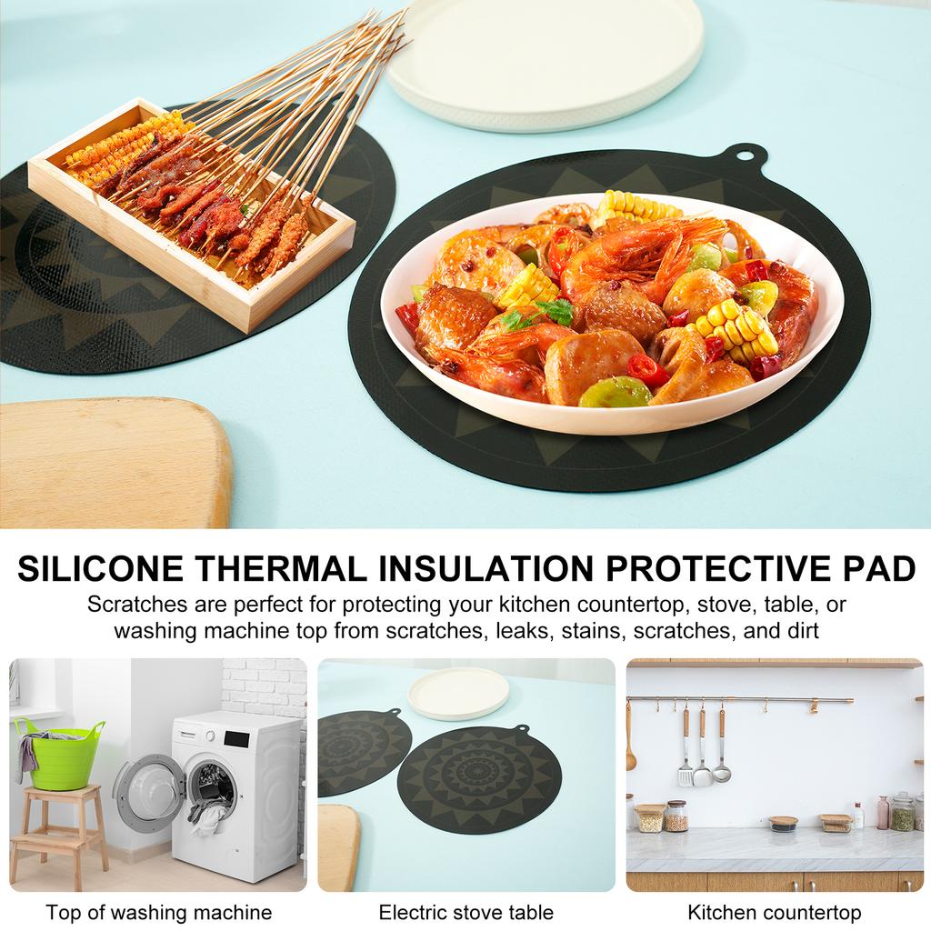 2/4Pcs Induction Hob Protector Mat Induction Cooker Gasket Induction Cooktop Protector Table Placemat Pot Mat Kitchen Accessorie