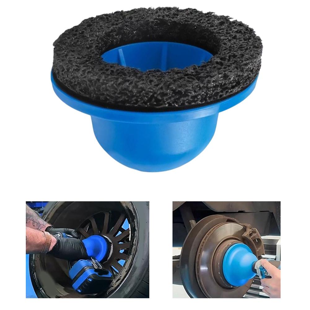 150mm Wheel Hub Grinder Cleaning Brush Tool With Grinding Cup For Car Rim Polishing And Rust Removal ABS Black Blue