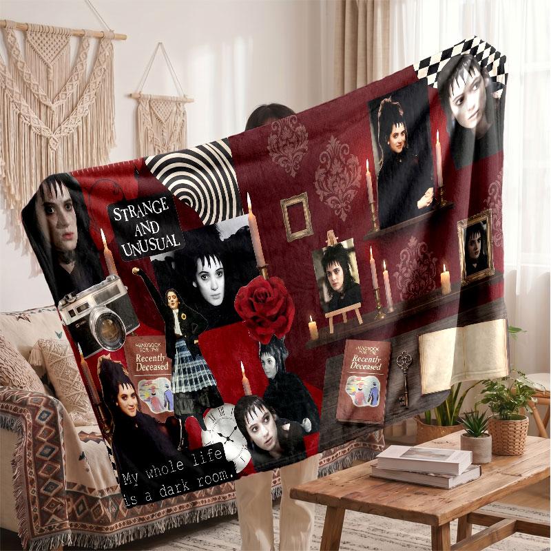 Warm Flannel BlanketBeetlejuice Lydia Deetz Soft Cozy Throw Blanket for Bedroom Couch