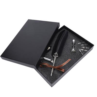 Набор перьевых ручек Перьевая ручка для письма Ручка для макания Печать Студенты Учитель Антикварная Каллиграфия Винтаж ПодарокЧерный