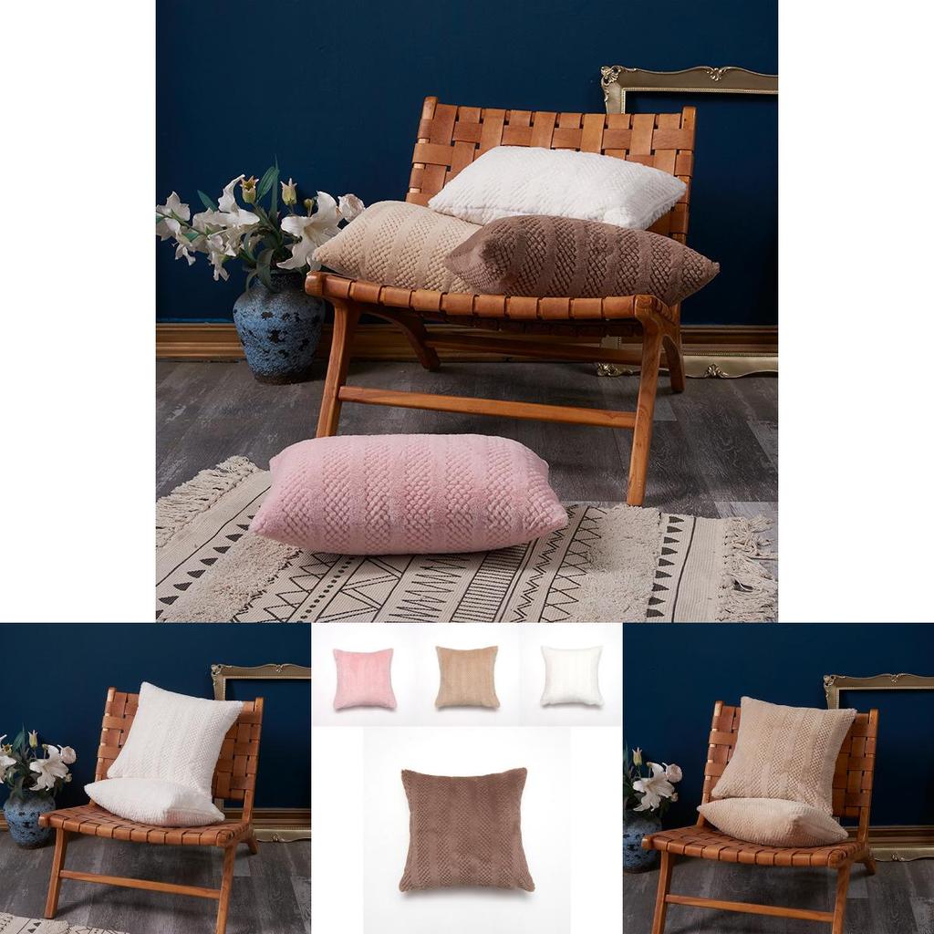 Только наволочка Роскошная плюшевая наволочка из искусственного кроличьего меха Мягкая наволочка для дивана в современном стиле