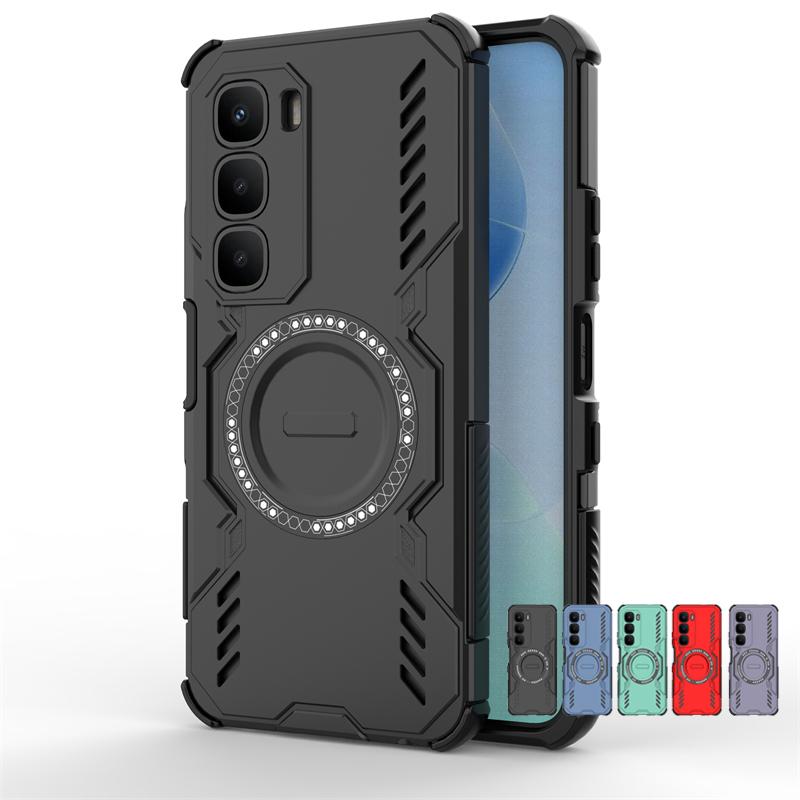 For Infinix Hot 60 Case For Infinix Hot 60 Anti-knock Magnetic Adsorption Wireless Charge Cover For Infinix Hot 60 Case 6.7 Inch