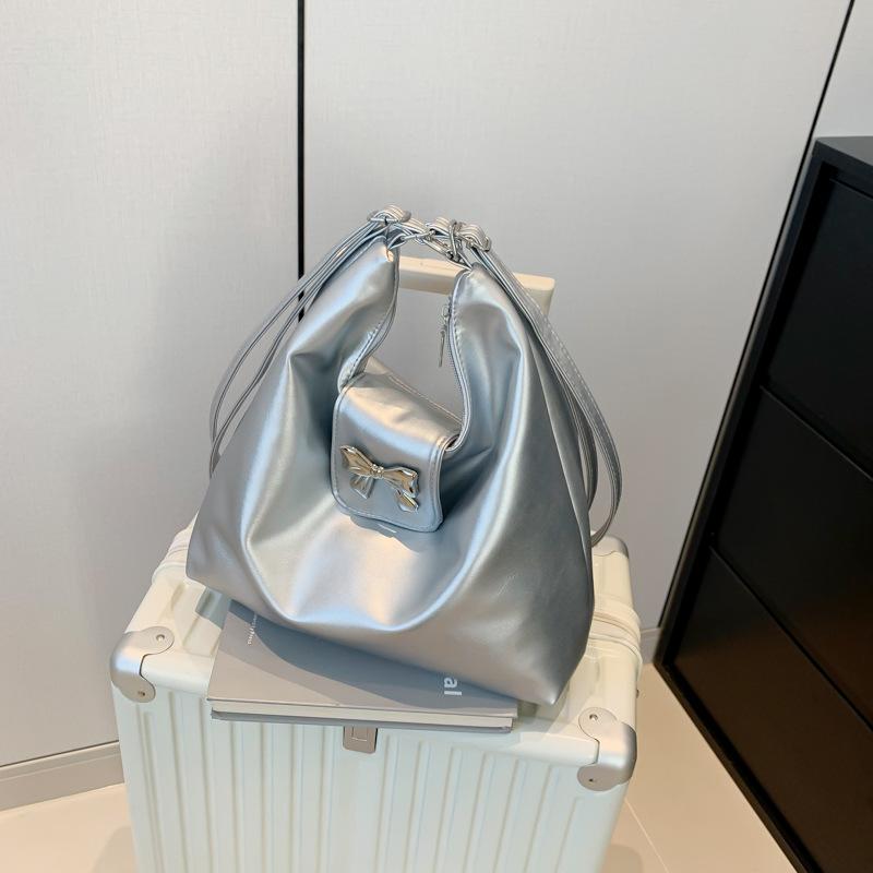 Сумка двойного назначения на одно плечо для женщин, новый стиль, сумка-тоут в студенческом стиле, повседневная сумка большой вместимости для поездок на работу