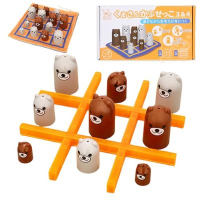 903toys Игра "Медвежье Покрытие", 3-в-ряд и 4-в-ряд, Стратегическая Интеллектуальная Игра, Логические Навыки, Навыки Мышления, Крестики-нолики, 4-в-ряд, Настольная Игра, Образовательная
