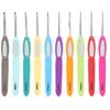 10Pcs Crochet Set Plastic Non Slip Color Handle DIY Fine Lace HandWoven Sweater Tools