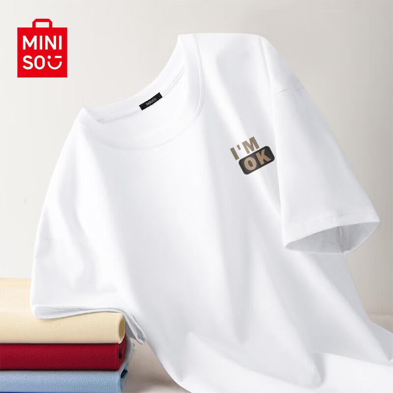 MINISO Мужская летняя футболка с коротким рукавом 2025