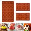 3шт/комплект силиконовых форм 6/15/24 отверстия полукруглые формы для выпечки для украшения торта пудинг шоколад