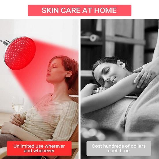 Красный свет для тела, устройство для терапии глубоким красным светом 660 нм со стойкой, светодиодная лампа красного света для лица, кожи, облегчения мышечной боли, уход за кожей в домашних условиях.