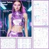 Kpop Hunter Лазерная Тату-наклейка Lumii Временная Тату-наклейка для Лица и Тела Модная Декорация Жуткое Празднование Подарок