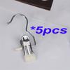 Упаковка из 5 зажимов с тремя словами, многофункциональные зажимы с одним и двумя клеевыми крючками, зажимы для брюк из нержавеющей стали, бесшовные металлические прищепки для хранения вещей в доме
