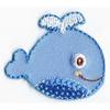 Patch - MEDIAC - Whale - Blue - Fabric - Easy To Apply