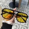 New Fashionable Classic Square Men'S Sunglasses Retro Neutral Large Frame Street High End Cycling Sunscreen Sunglasses