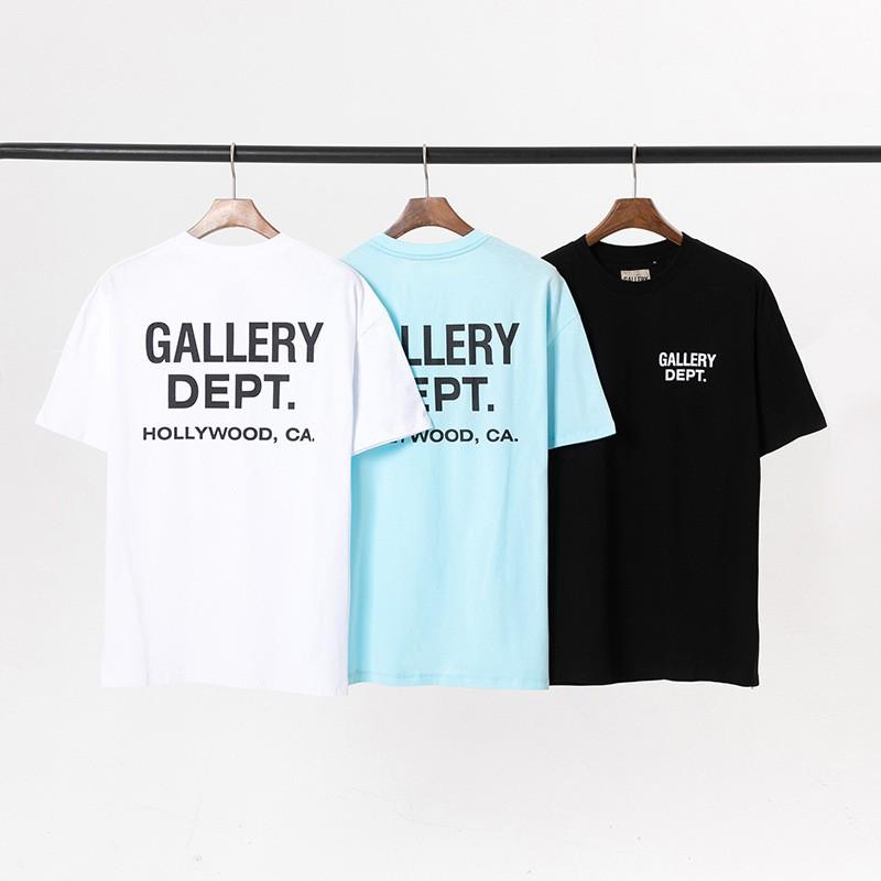 GALLERY DEPT Classic Print T-Shirt Men Women Casual Short Sleeve Crew Neck Loose Fit