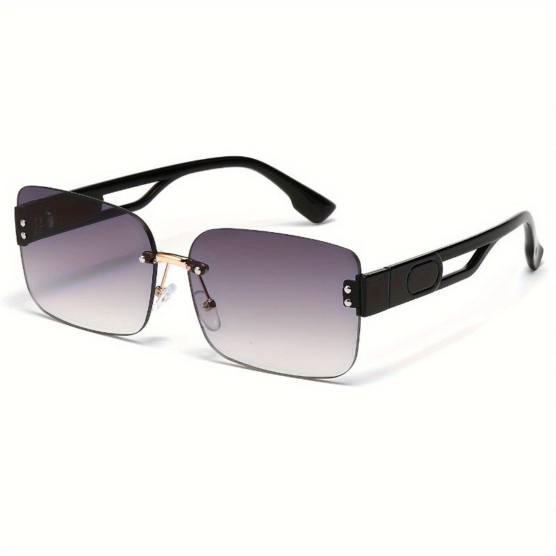 Новые квадратные безободковые модные очки для женщин и мужчин, модные солнцезащитные очки унисекс