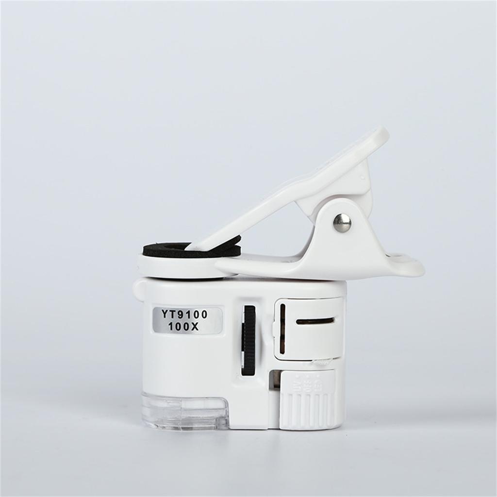 Портативный мобильный телефон микроскоп-лупа со светодиодной ручной линзой микроскопа, удобная переноска для универсальных смартфонов