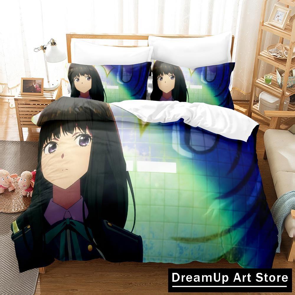 3D Печать Мода Аниме Lycoris Recoil Постельное Белье Мальчики Девочки Полуторный Двуспальный Полный Размер Пододеяльник Наволочка Кровать Взрослая Спальня