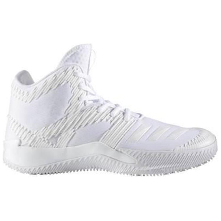 Adidas Slip Resistant Abrasion Resistant Mid top Basketball Shoes Men's White BB8186