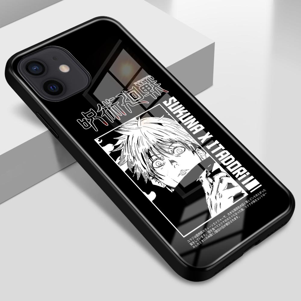 Чехол Manga Jujutsu Kaisen Itadori Yuji для iPhone XS Max XR X 8 7 6 14 Plus 12 11 13 14 Pro Max SE2020, мини-чехол из закаленного стекла