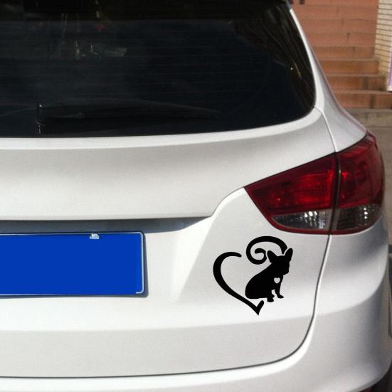 Виниловая наклейка с изображением французского бульдога Frenchie Love Heart, автомобильная клейкая наклейка