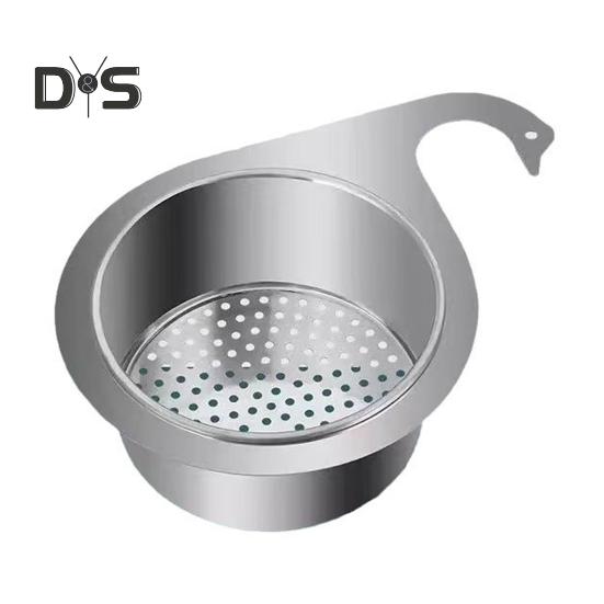 1/2Pcs Stainless Steel Swan Sink Strainer Basket Rustproof Corrosion Resistant Faucet Hanging Filter Basket Kitchen Sink Drain Basket