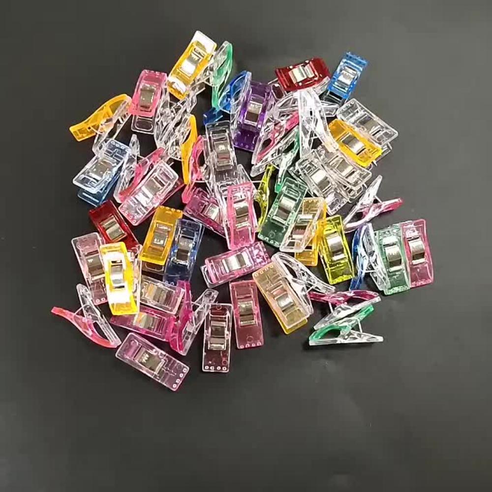 20/50/100 шт. красочные швейные изделия для рукоделия стеганое одеяло переплет швейные зажимы пластиковые зажимы зажимы для сумок модные подарочные зажимы для файлов бумажные зажимы