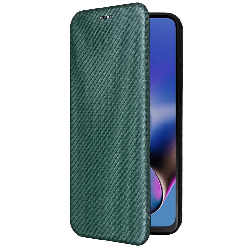 Для Motorola Moto G64 5G Чехол Кожаный чехол с текстурой углеродного волокна со слотом для карт