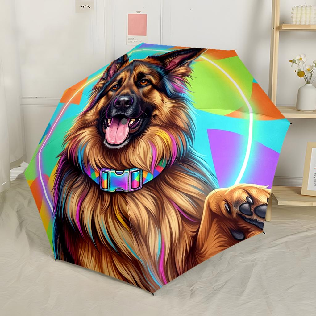 Rainy Day Dachshund Compact Travel Automatic Umbrella Compact & Durable 8-Rib Design Sturdy Construction All-Season Travel Fashionable Accessory