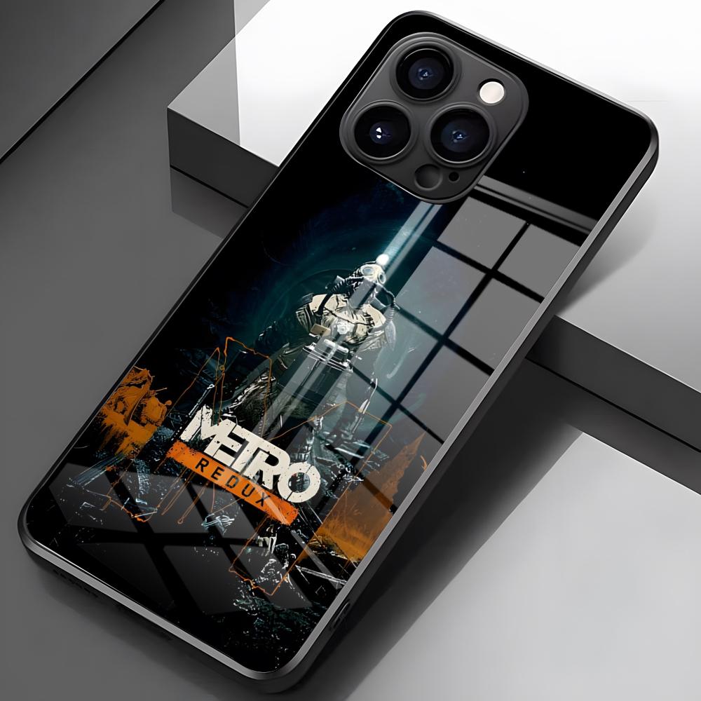 Чехол для телефона Metro 2033 для iPhone 17 Pro Max 16 15 14 Pro Max 13 11 X Xs Xr 8 7Plus Стеклянная крышка