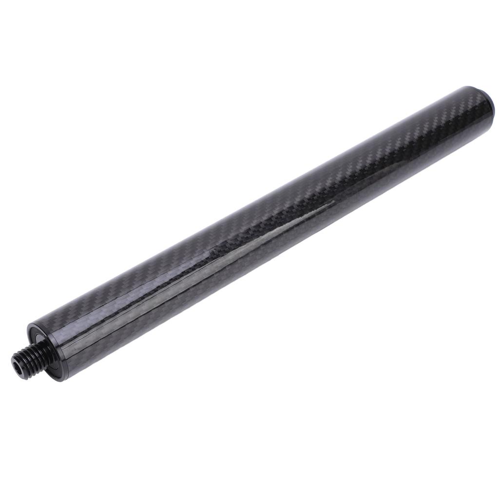 12 Inch Pool Cue Joint Extender with Bumper Billiard Stick Extension Carbon Fiber Tube for PERI
