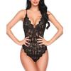Сексуальные женские боди с кружевом на бретелях Perspective Lingerie Deep V-Neck Bodysuit