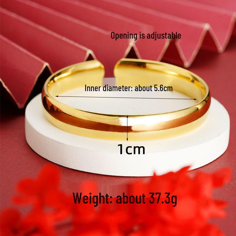 Вьетнамский браслет-манжета из песочного золота с текстом Сердечной сутры: Долговечный браслет из звездного латунного сплава для женщин.