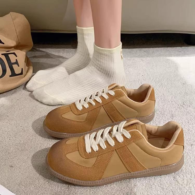 Кроссовки женские ретро-немецкие весна-осень 2025 новые повседневные кроссовки на плоской подошве Merad Forrest Gump туфли из натуральной кожи Forrest Gu