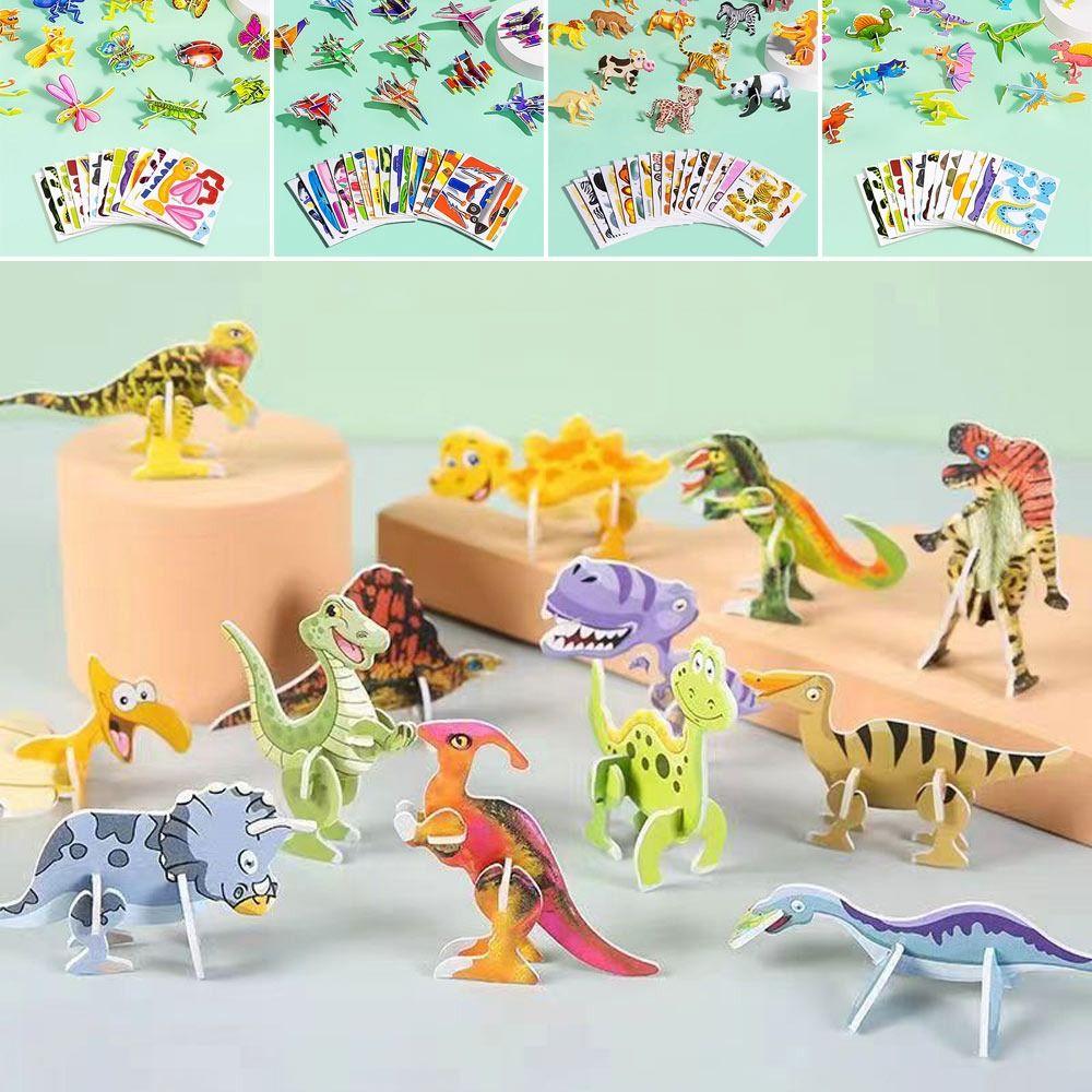 25Pcs Toys Insect Jigsaw 3D Puzzle Cards Creative Puzzle Blocks
