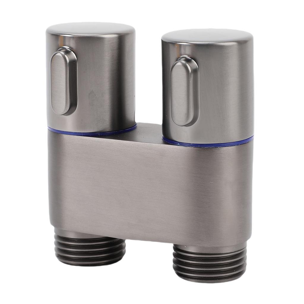 Угловой клапан 1 вход 2 выхода G1 2 Наружная резьба Двойное управление Металлический угловой клапан для ванной комнаты туалета биде балкона