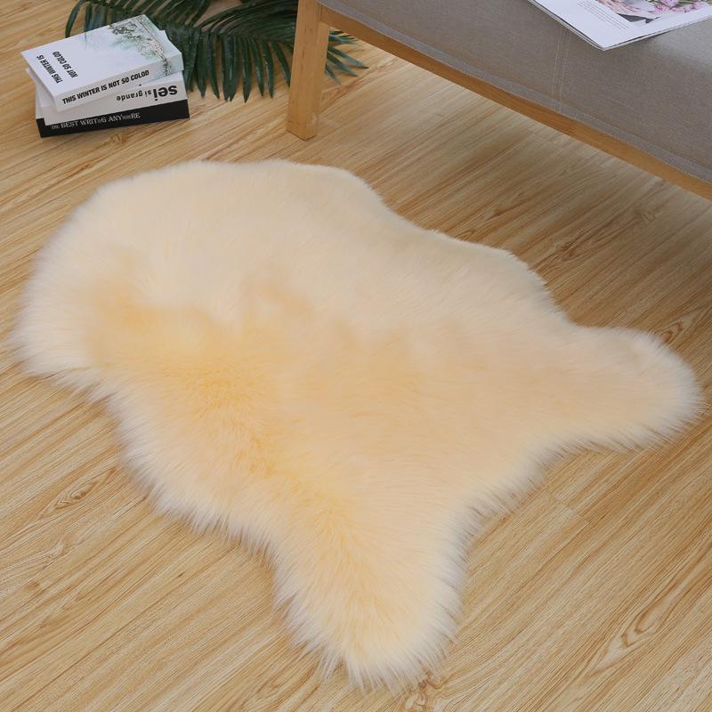 European Style Australian Faux Wool Sheepskin Plush Rug for Living Room and Bedroom