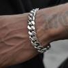 Fashion Cuban Chain Link Stainless Steel Jewelry Gift Vintage Punk Gold Men Women Bangle Fashion Hip Pop Bracelet