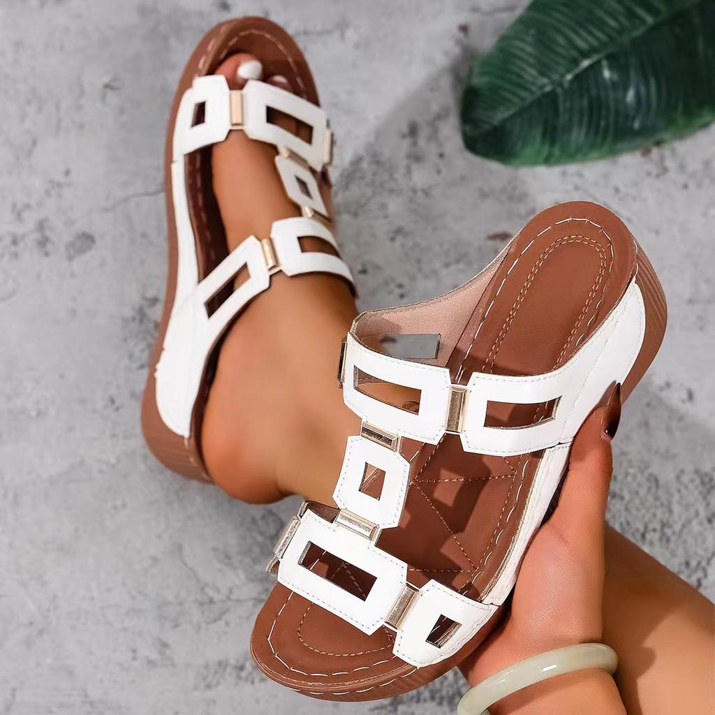 Модные женские тапочки круглые удобные неглубокие тапочки легкие противоскользящие туфли для женщин модные пляжные тапочки шлепанцы женские