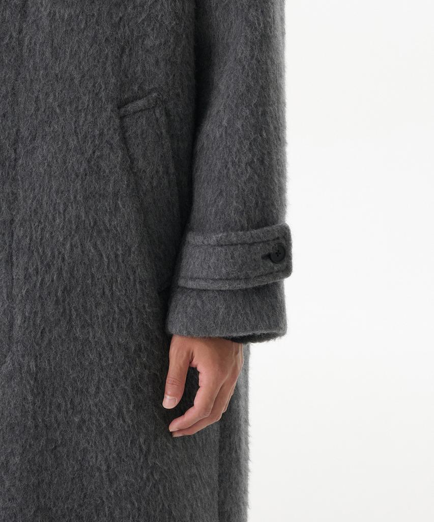 Musinsa Standard Hairy Alpaca Blend Oversized Balmacaan Coat [Grey]
