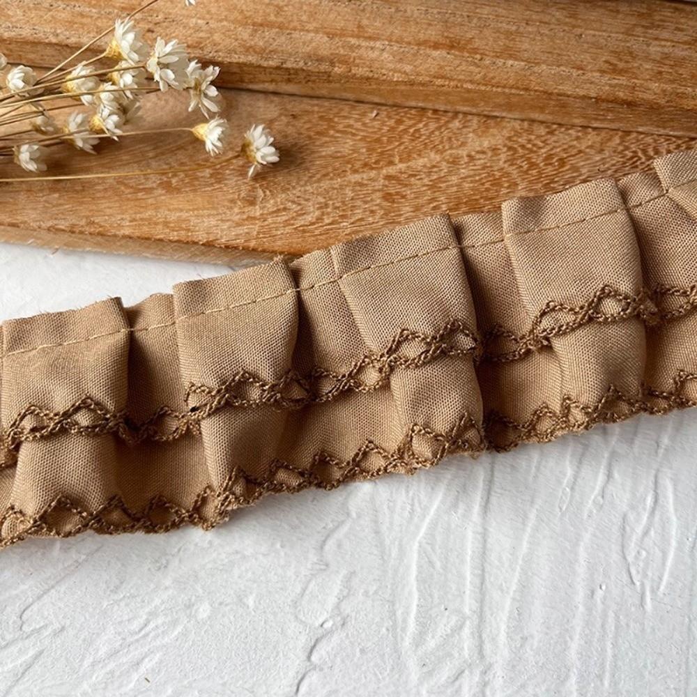 Широкие оборки Кружевная отделка с оборками Двухслойные оборки DIY Платье Одежда Плиссированные оборки Манжетные оборки Декорация для шитья