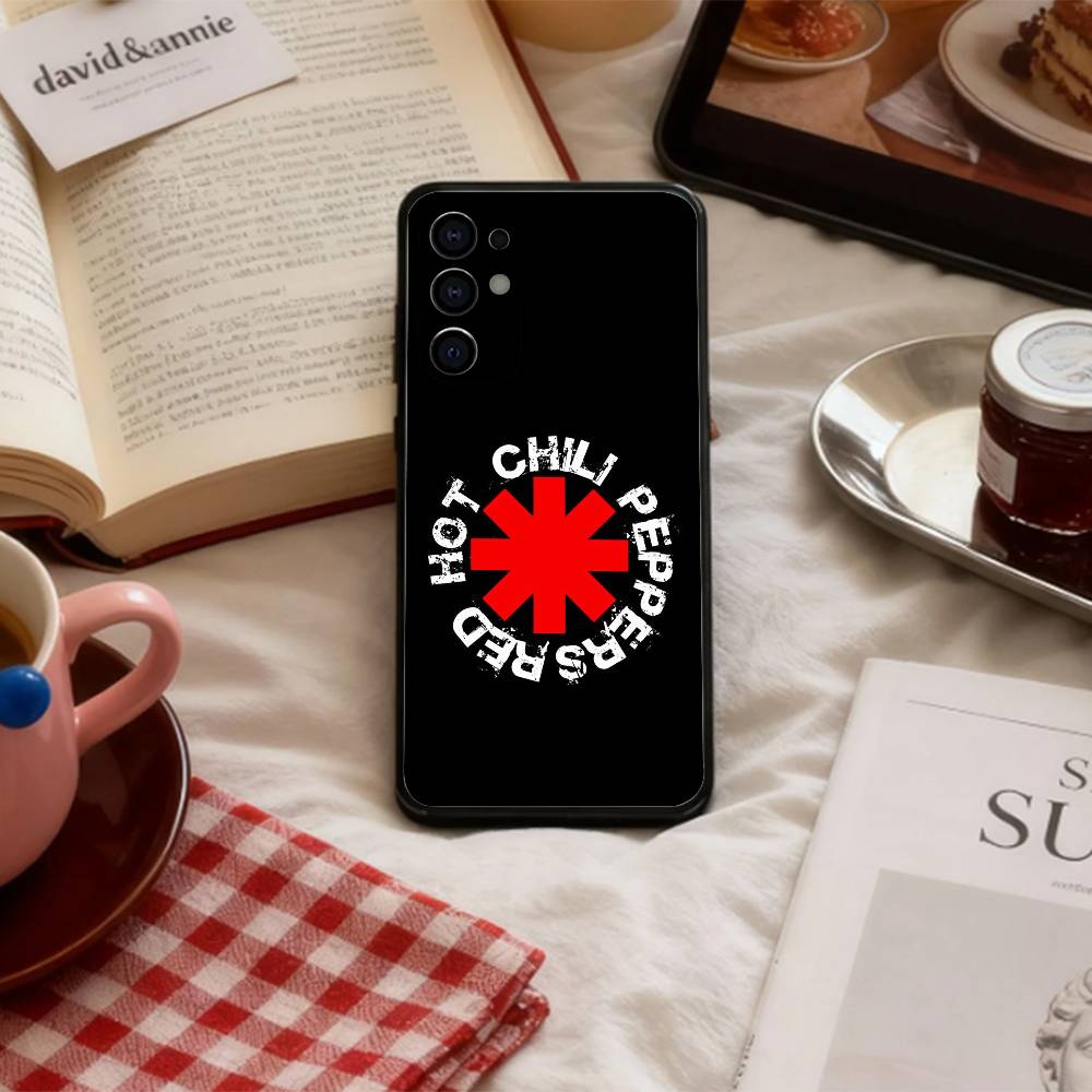 Funk Rock Red Hot Chili Peppers Phone Case For Samsung S 25,24,23,22,30,21,10,9,Ultra,Plus,Lite,FE,4,5 G Soft Black Case