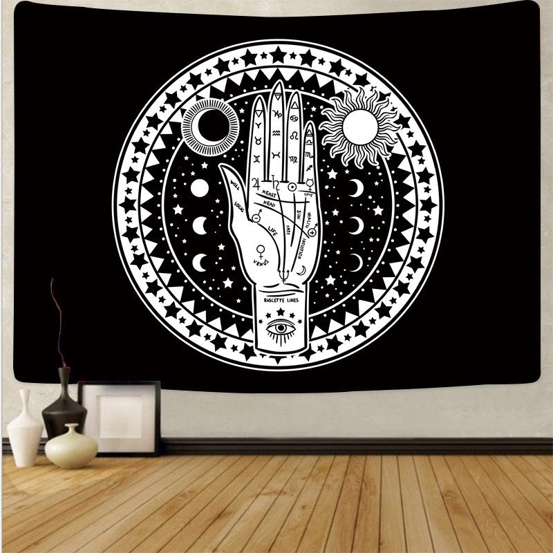 Богемный Пейзаж Гобелен Настенный Гобелен Абстрактная Ткань Живопись Домашний Декор Лунное Перо Гобелен Хиппи Настенная Ткань Ковер Потолок Декор Комнаты
