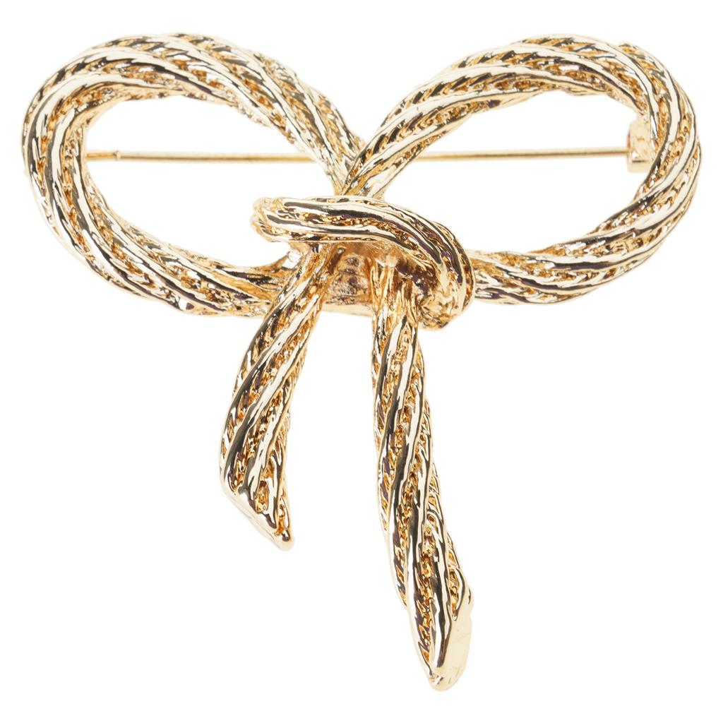 Универсальная брошь-шарм с закрученным бантом, модная брошь-украшение, трендовое украшение для вечернего платья для женщин и девушек